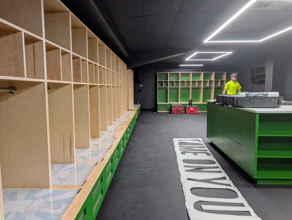 Tampa Bay Rowdies Locker Room Construction
